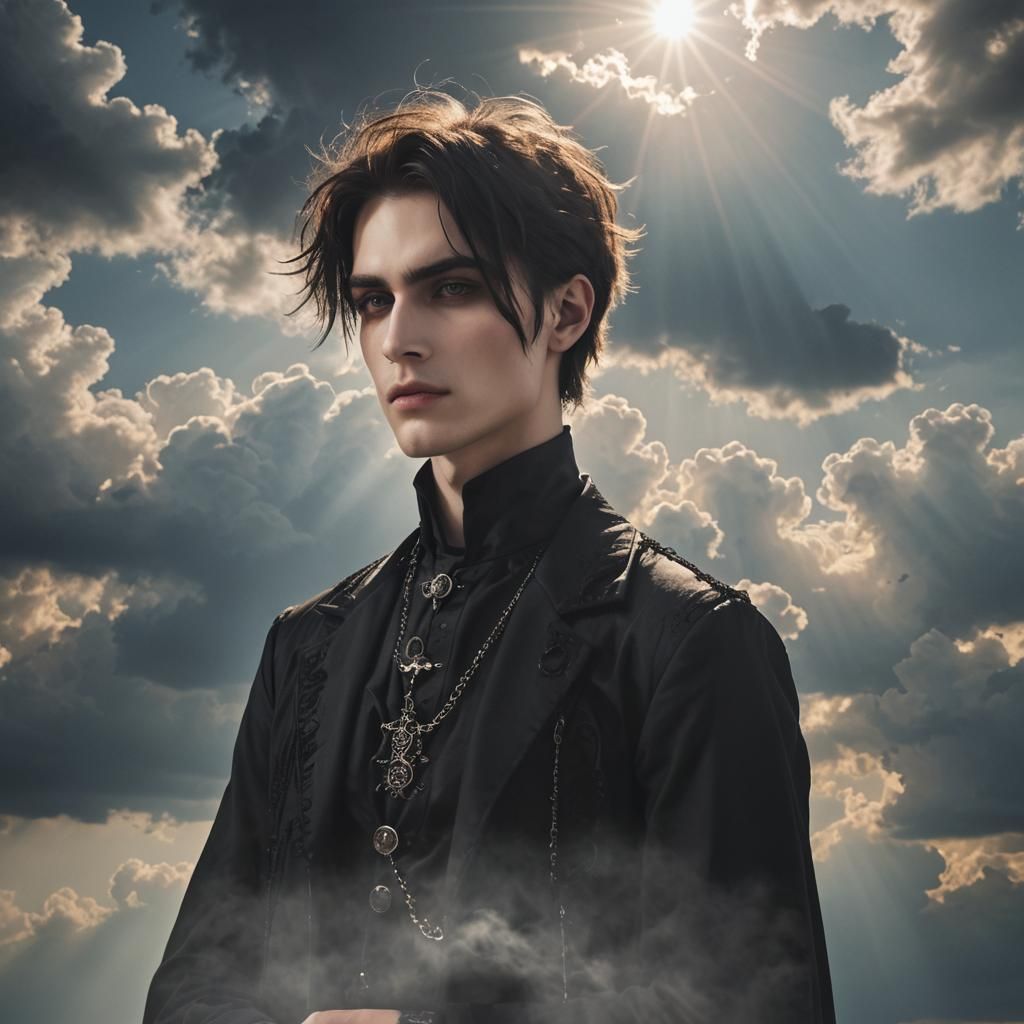 Gothic Male in Divine Sunshine