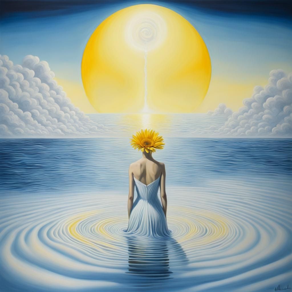 Surreal Sunlight in Cold Water: A Poetic Vision