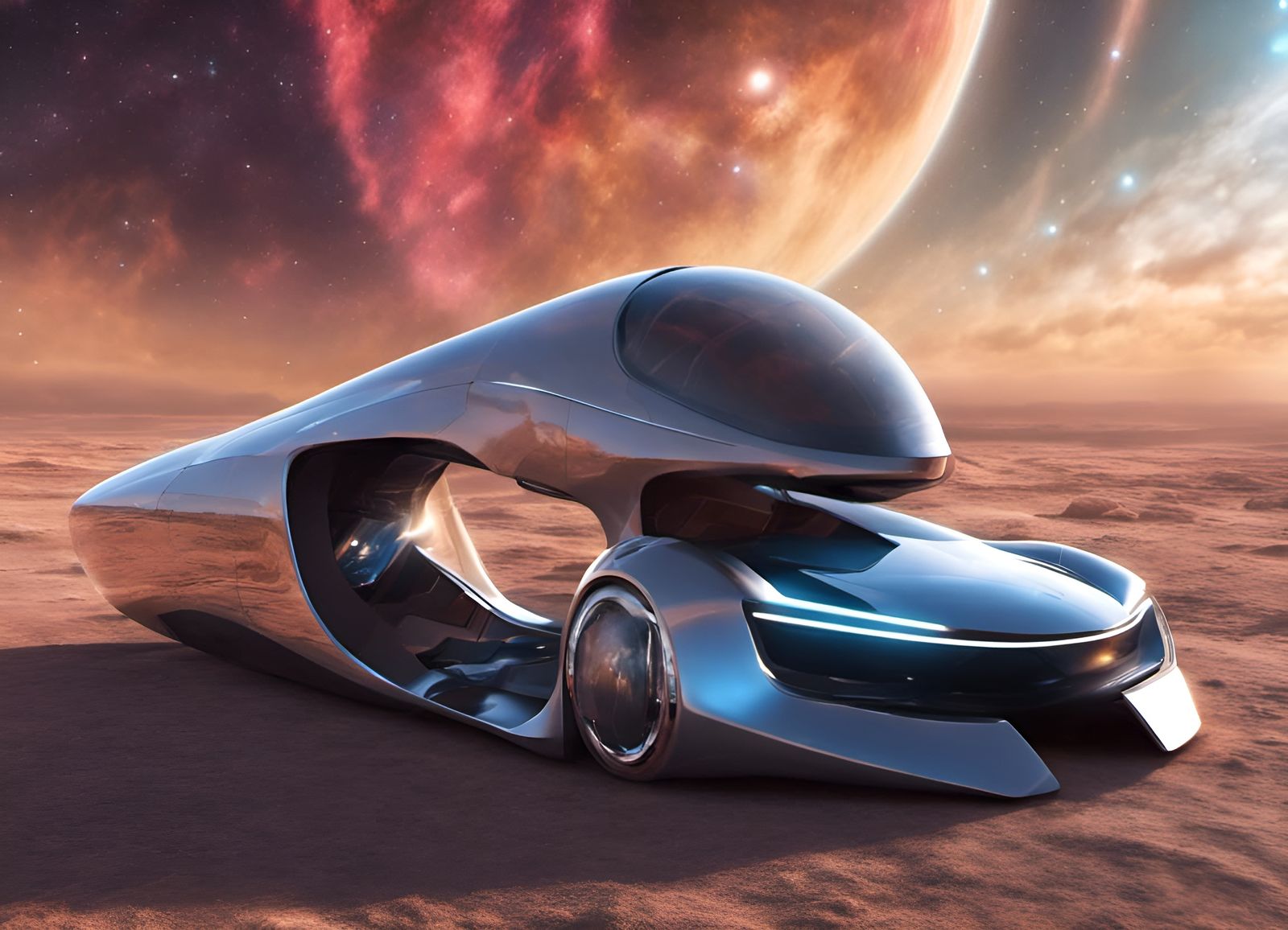 The Musk, Space generation 2.0 the: 'fly, drive, float' car.