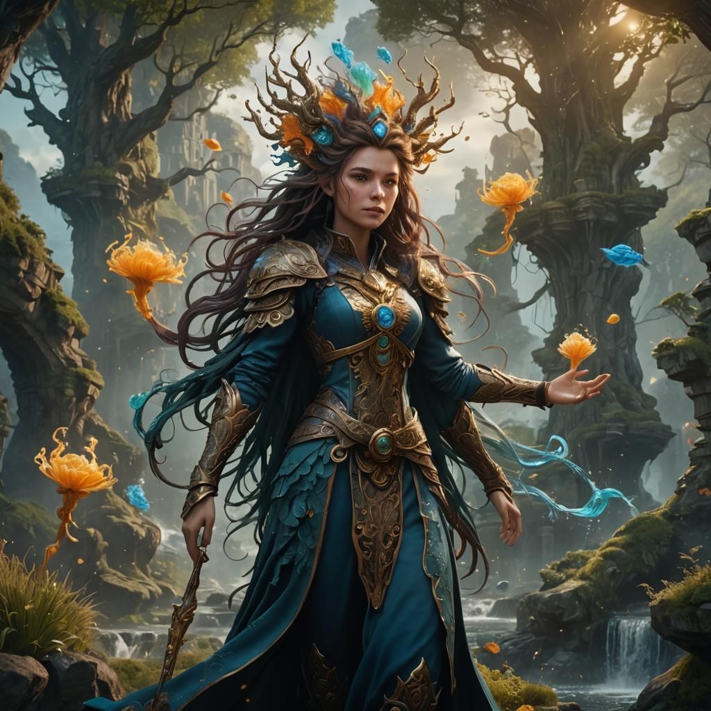 Hair in Air Flow: Fantasy Matte Painting