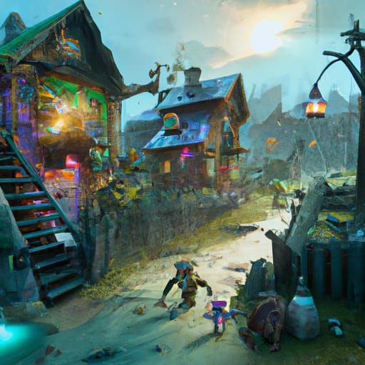 Detailed Matte Painting of Chucky in Unreal Engine