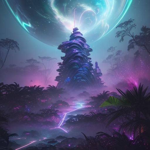 Iridescent Space Donut Crashes in Astral Galaxy