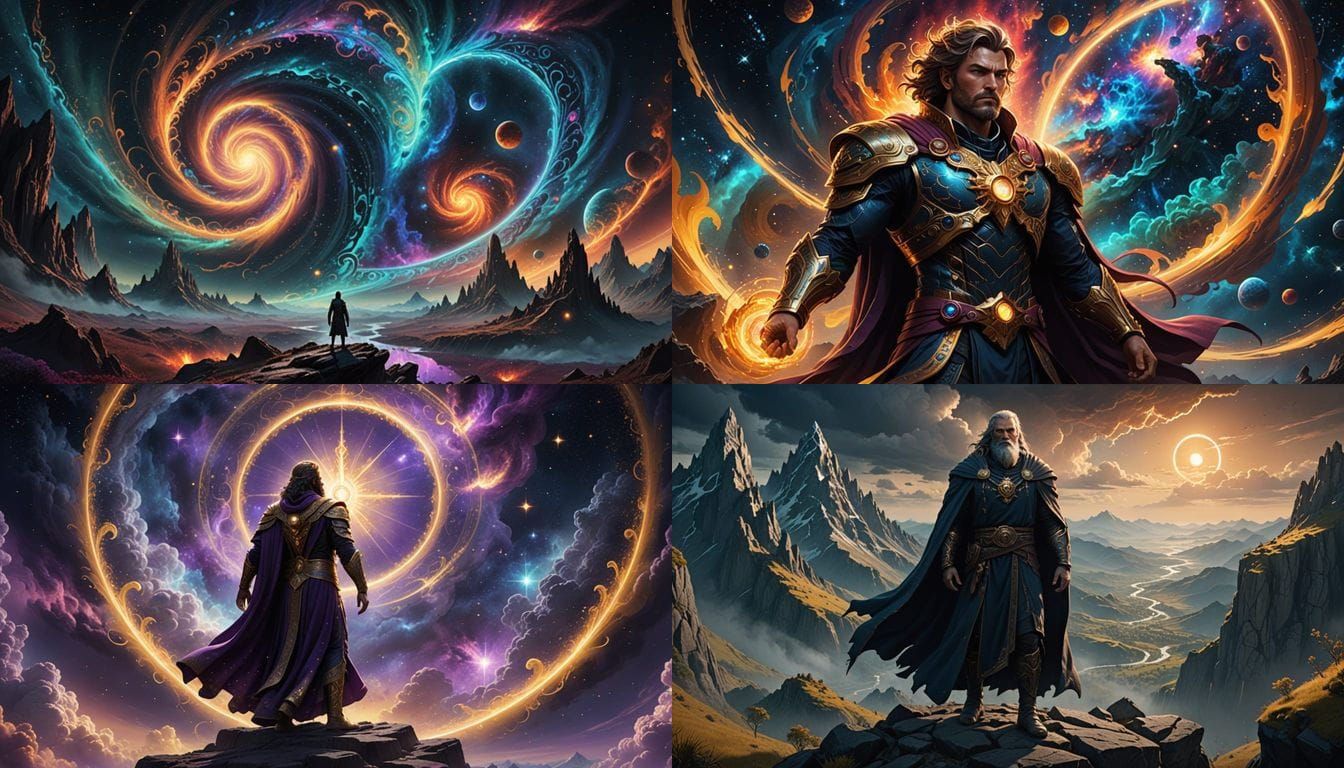 Divine Being in Fantastical Landscape - Matte Painting