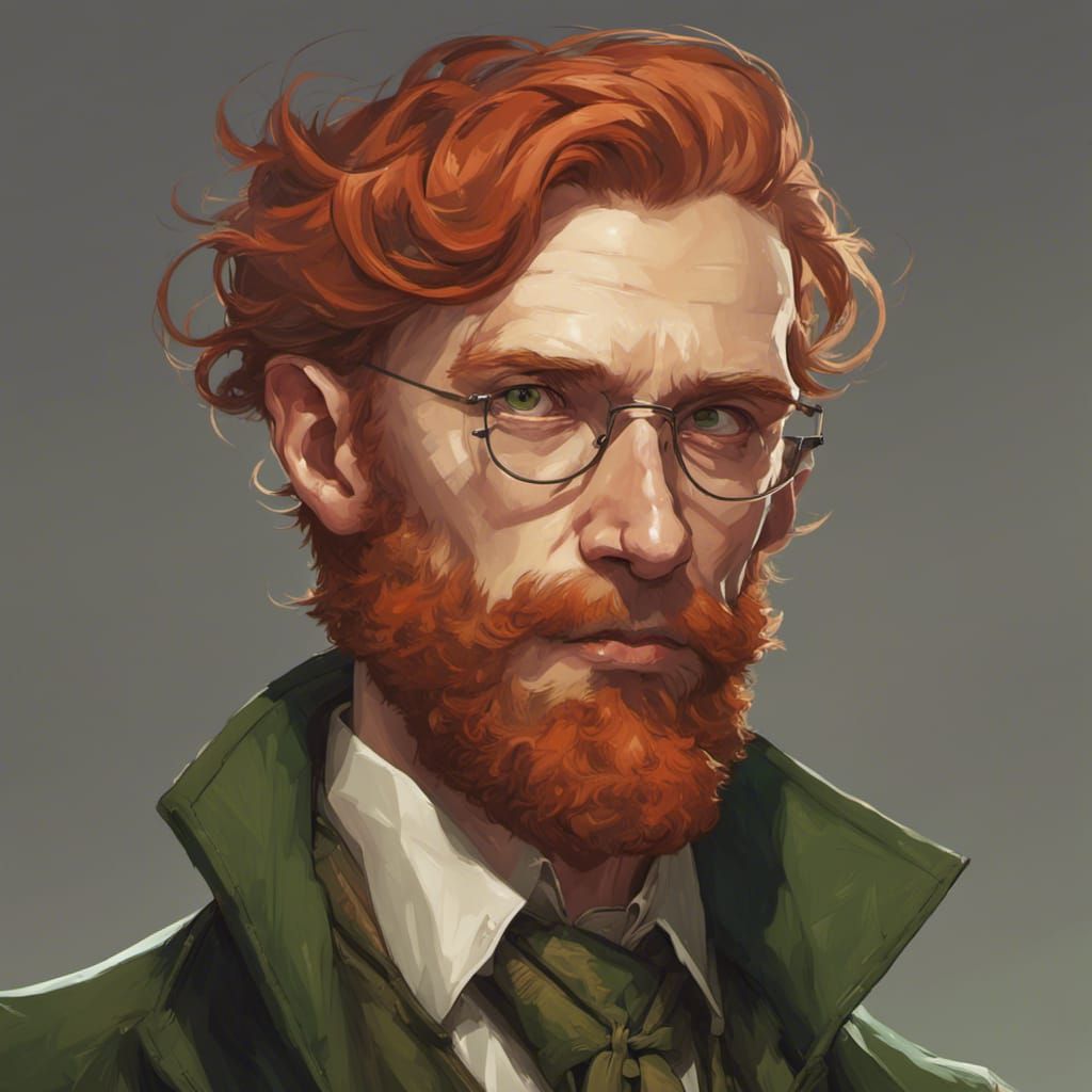 Kind Reverend Portrait in Hyperdetailed Style