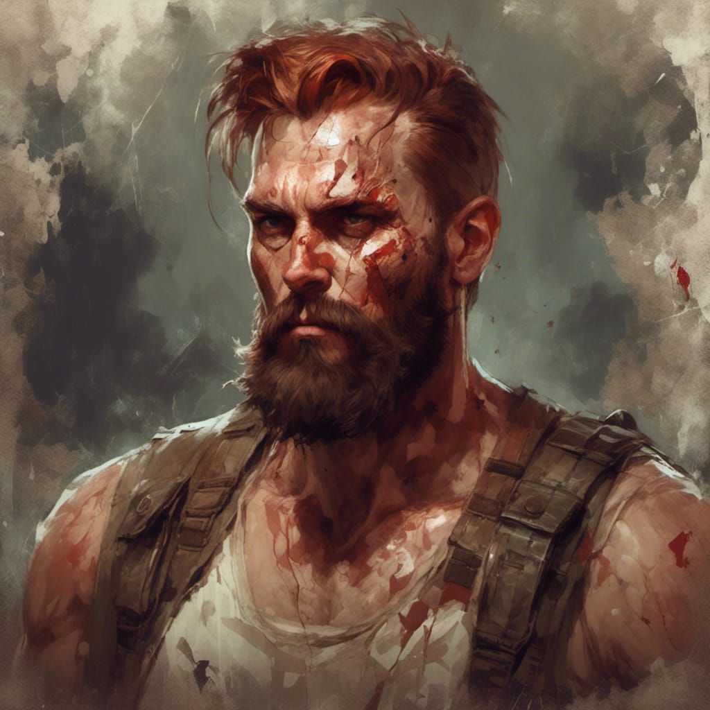 Haunted Marine Portrait in Hyperdetailed Digital Art