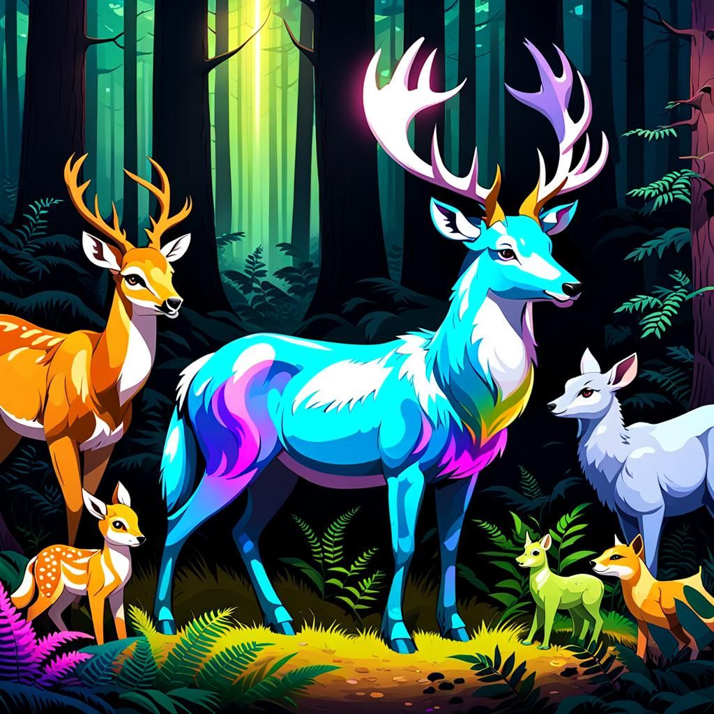 Animals Maintaining Forest Life Cycle with Iridescent Colors