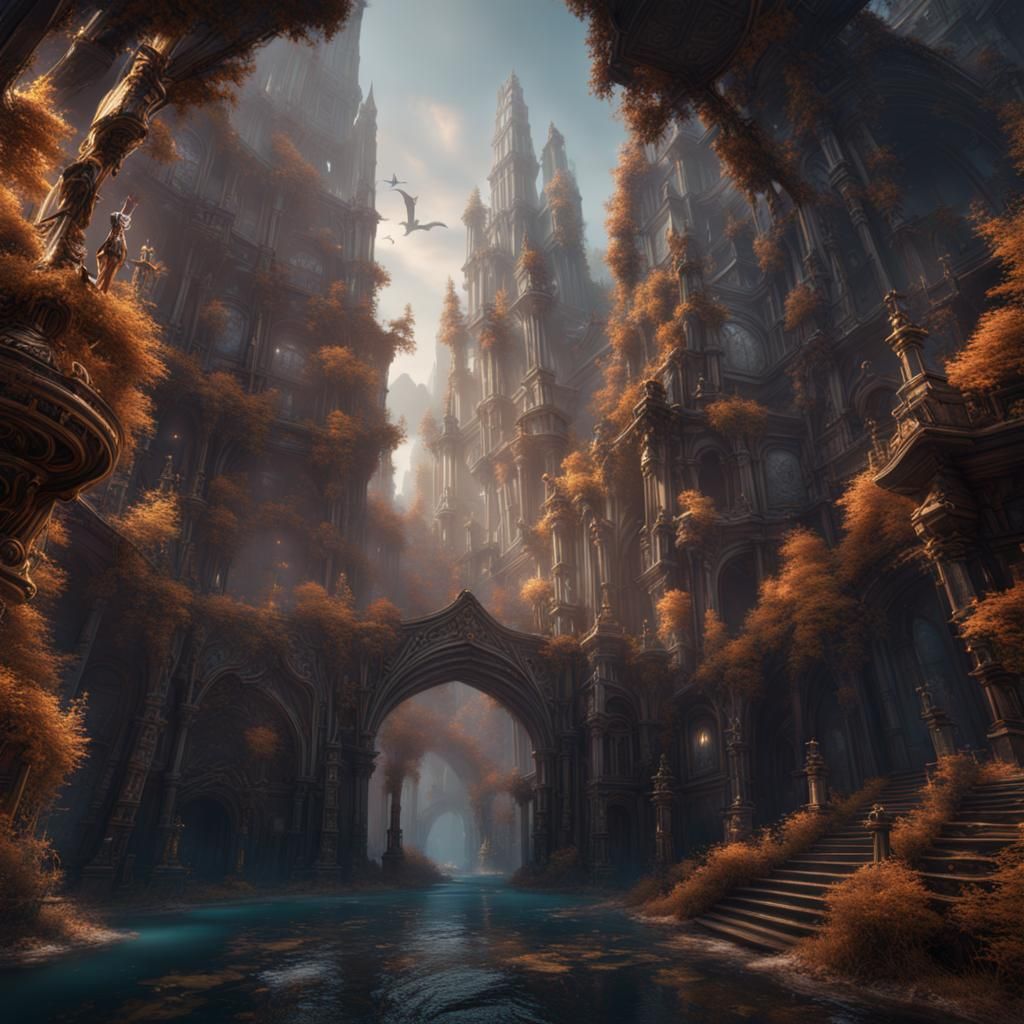 Fantastical Matte Painting in Deep Color