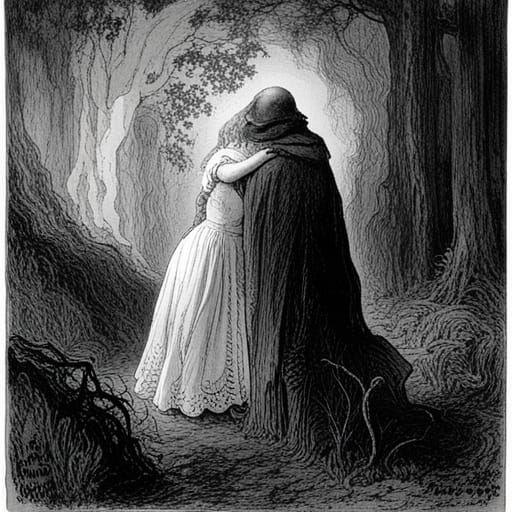 Dark Horror: A Love Declaration in Engraving Style