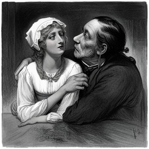 Dark Love: A Gothic Horror Illustration