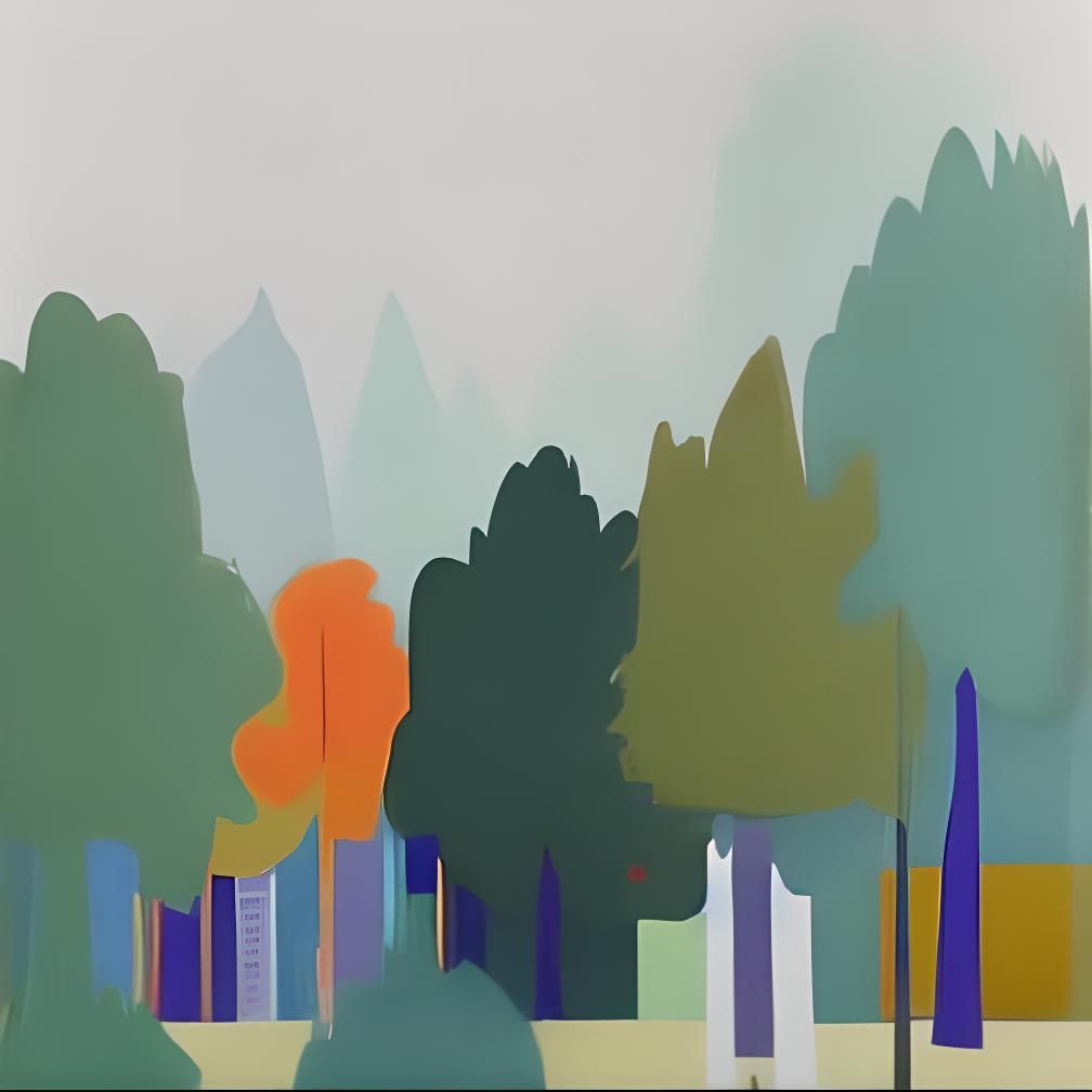 Abstract Expressionist Trees in Pencil