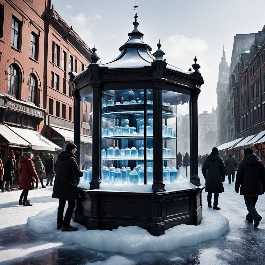 Ice Marketplace Selling Time and Memories