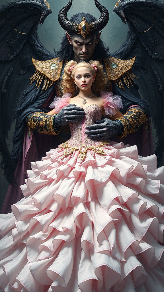 Demon King Buttons Corset of Sissy Bride