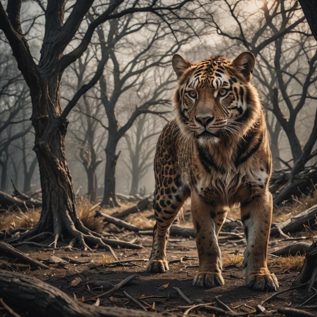 Hyperrealistic Territorial Instinct Display in High Definiti...