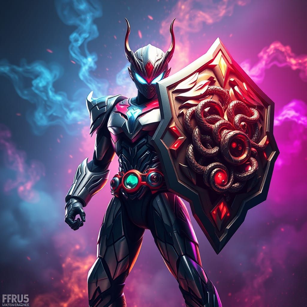 Kamen Rider Perseus with Medusa Shield in Unreal Engine