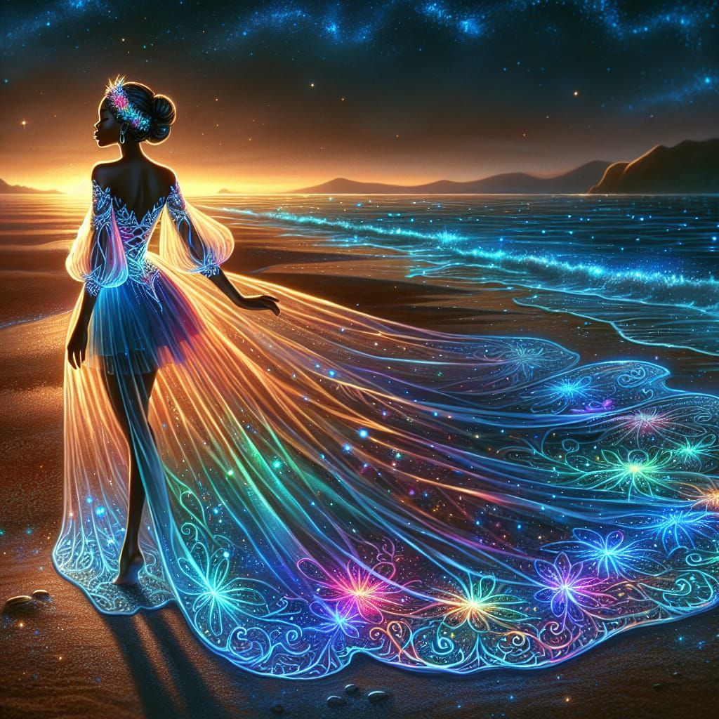 A Glowing Beach Walk