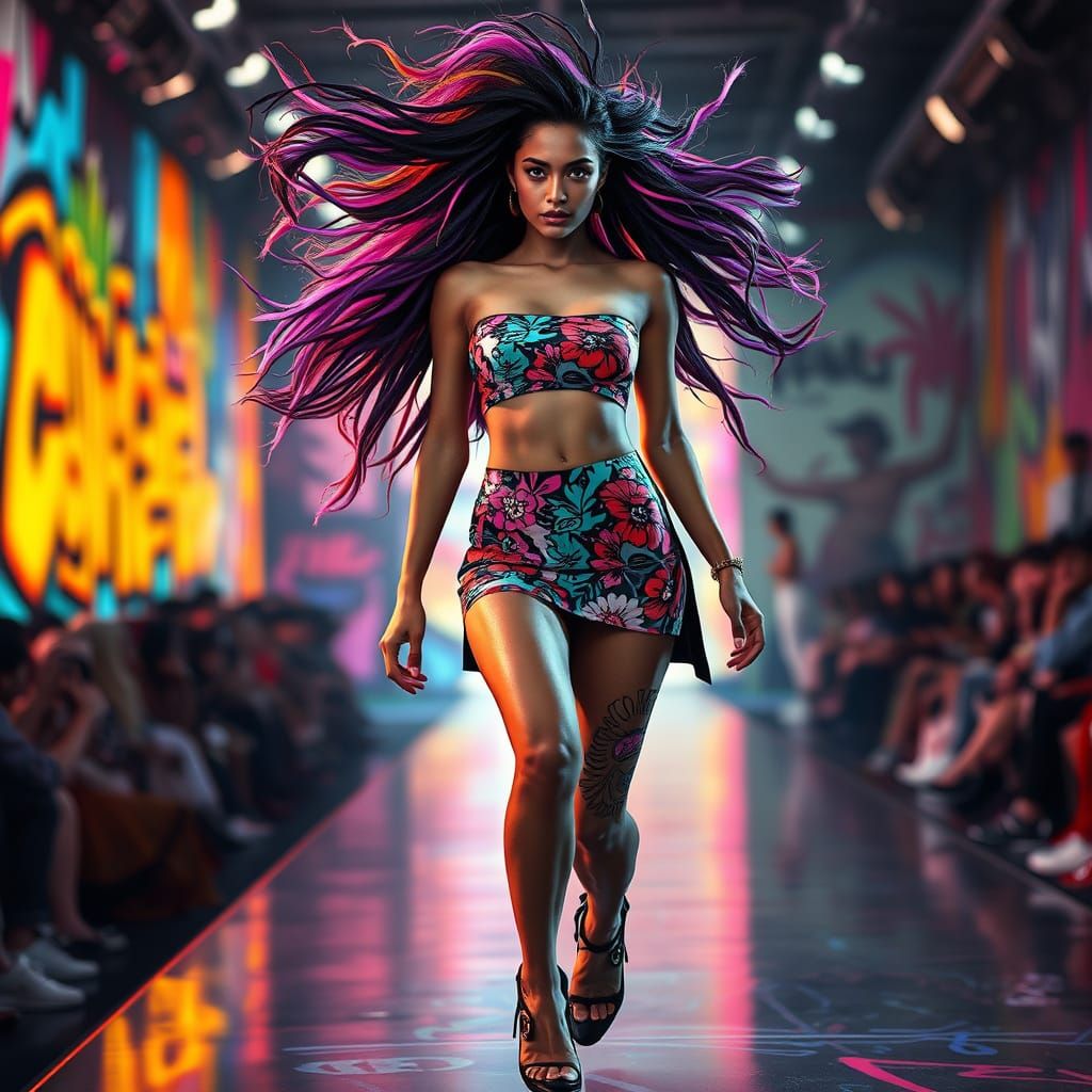 Hyper-Realistic Fashion Goddess Strolls Down the Catwalk