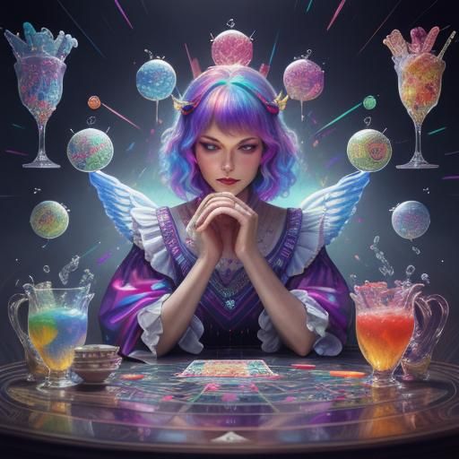 Phoenix Tarot Reader in Candy Art Style
