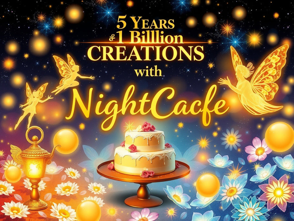 Celebratory Dreamland Collage in Fractal Abstract Style