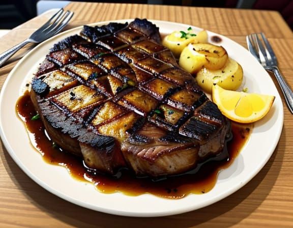 Appetizing Porterhouse Steak Still Life