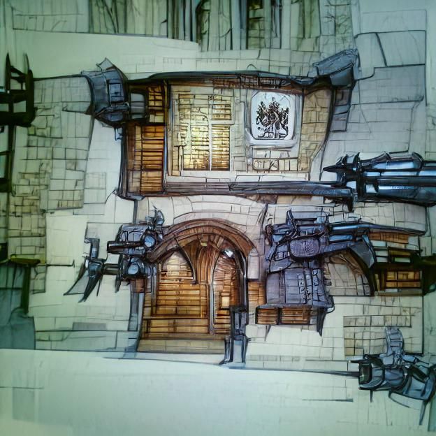 Armourer's Guildhall Exterior: Architectural Concept Art