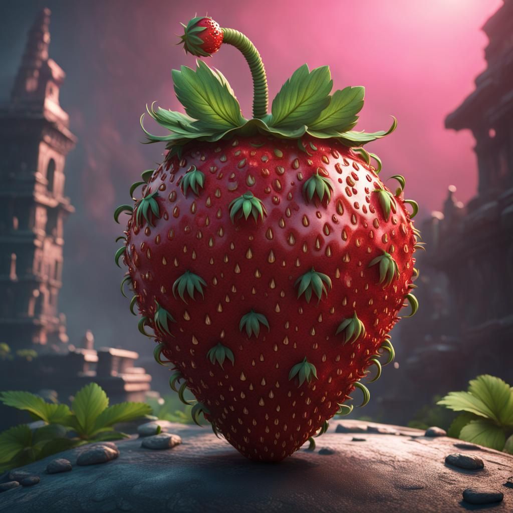 Strawberry Grenade: Detailed Fantasy Concept Art