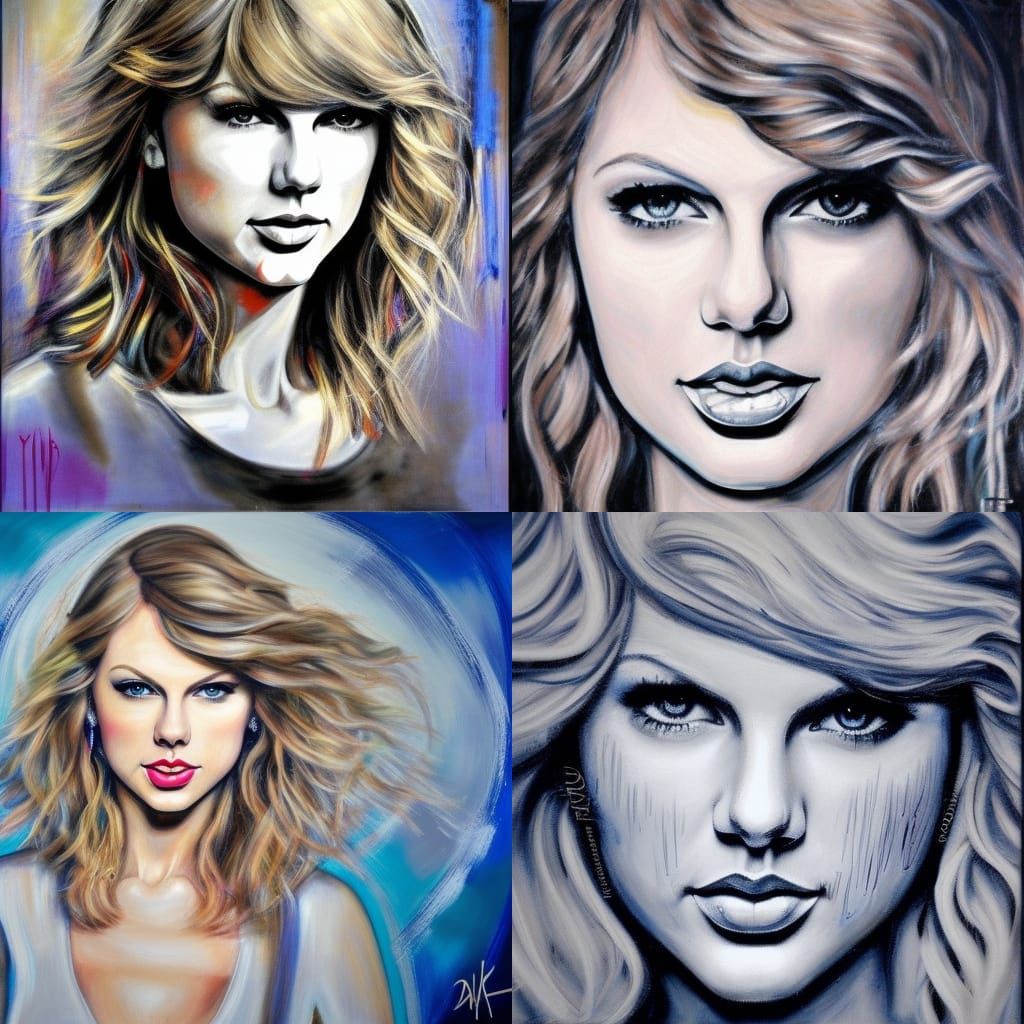 Taylor Swift Portrait in Comic Book Style