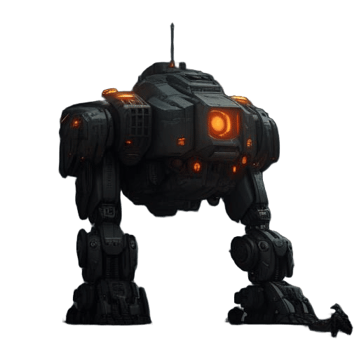 Futuristic Legless Mech Monster in Sci-Fi Style