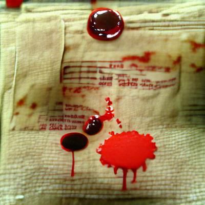 Abstract Blood Splatter Art