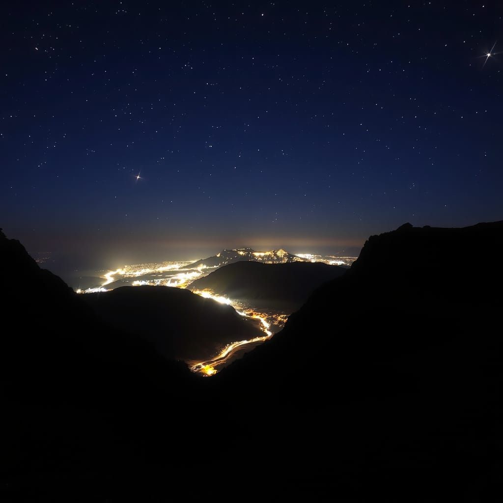 Image of Amazing View with Bright Light