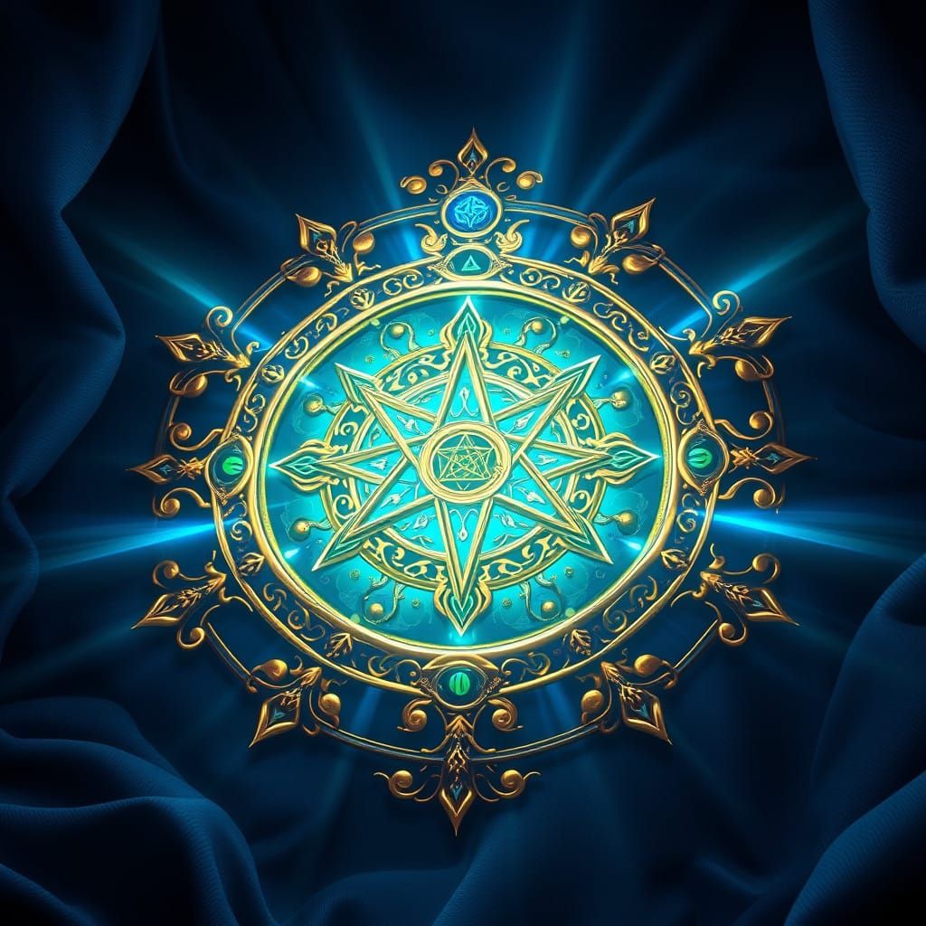 Ethereal Pentacle Radiating Prosperity and Good Fortune in F...