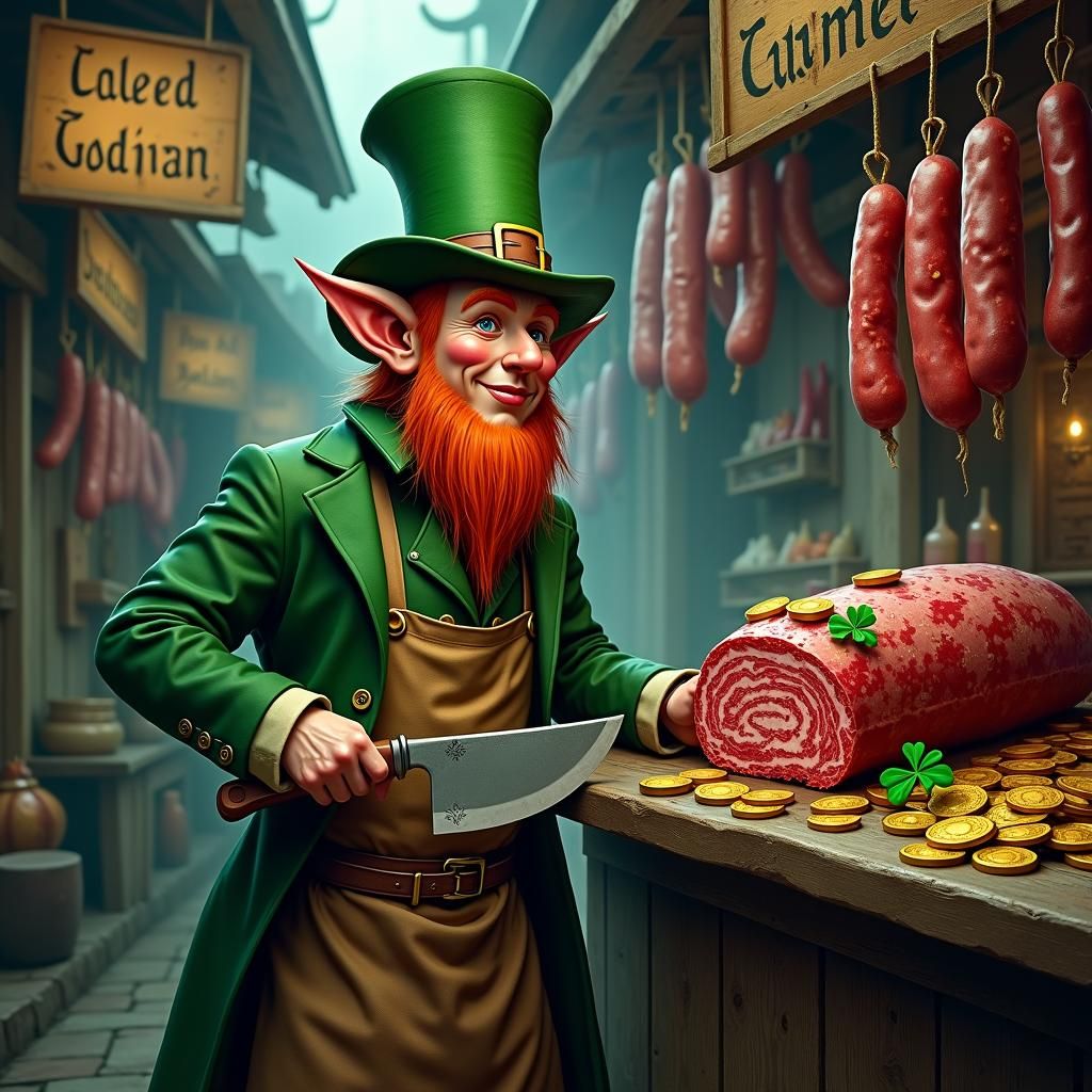 Leprechaun Butcher in Haunted Irish Market