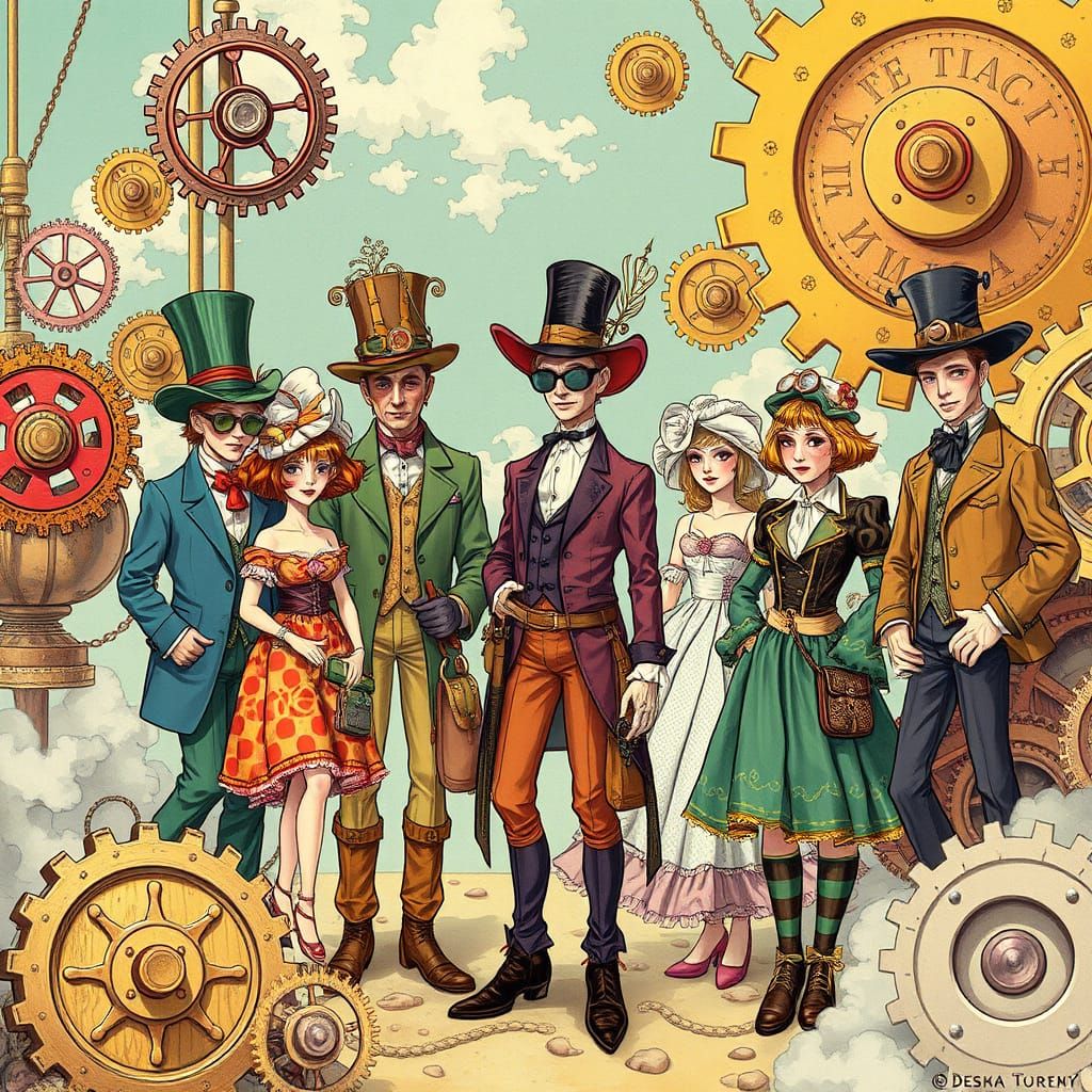 Steampunk Eccentrics in a Dreamlike World