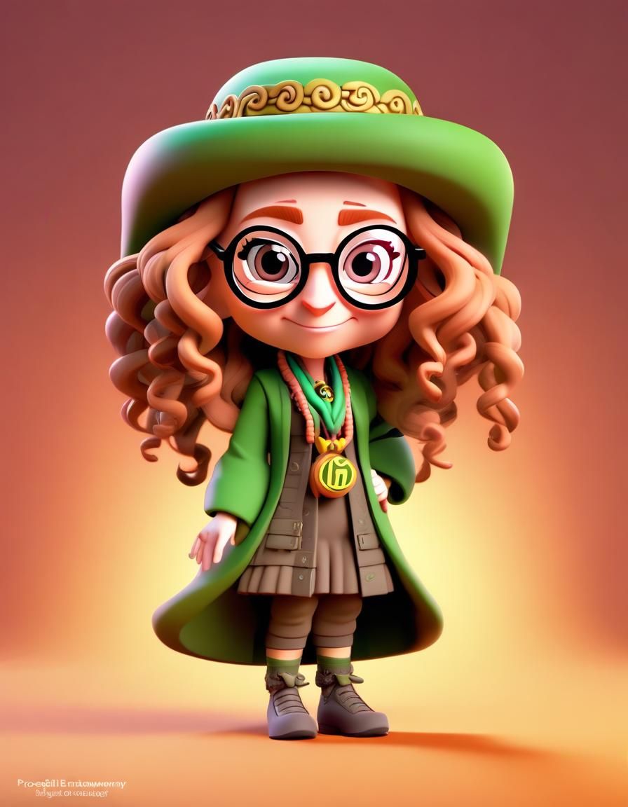 Professor Trelawney as Cute Chibi in 3D Art
