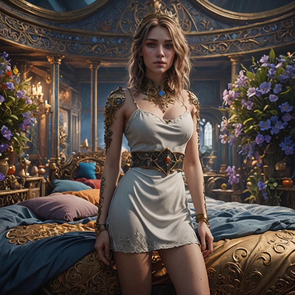 Detailed Matte Painting of Person in Bed