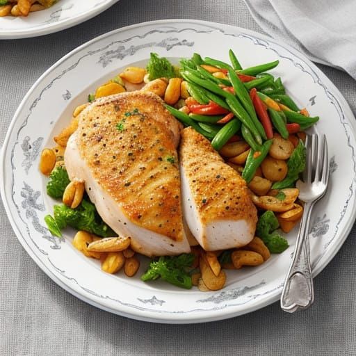 Juicy Chicken Breast in Realistic Portrait