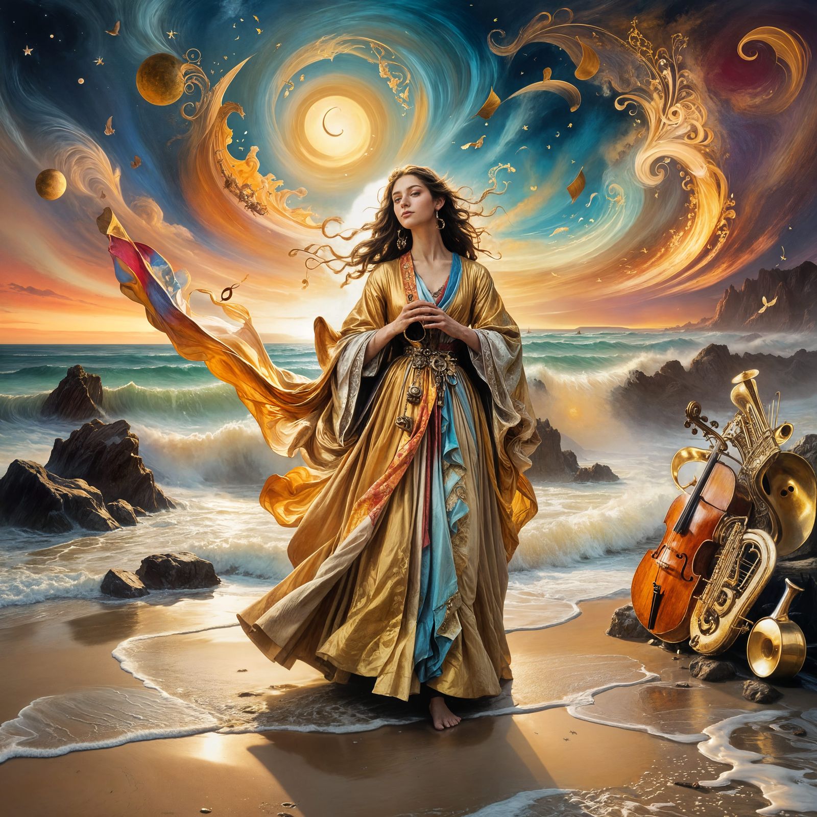 Baroque Fantasy: A Chorus of Colors at the Beach