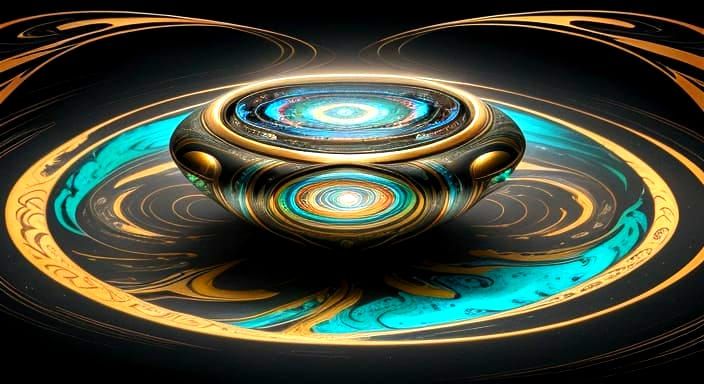 Futuristic Art Deco Spaceship in Prismatic Light