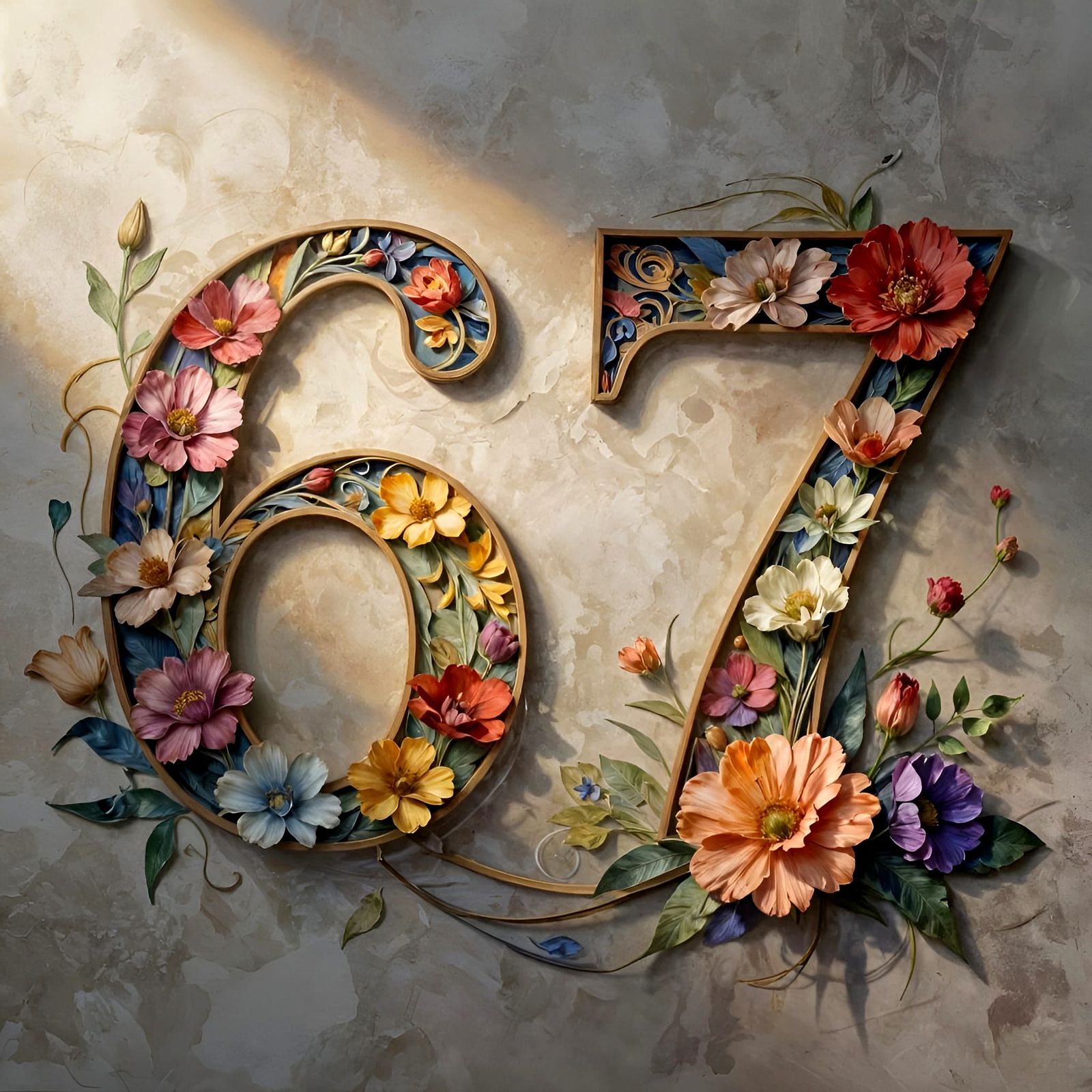 Floral Masterpiece with Chiaroscuro and Dynamic Lighting