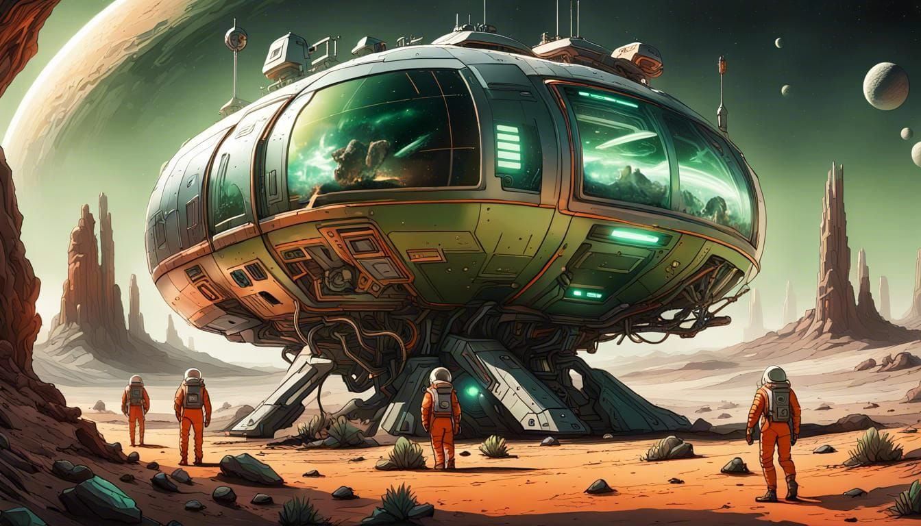 A science and sleeping habitat for astronauts stranded on an...