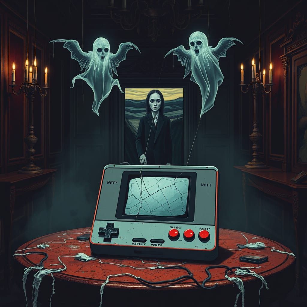 Retro Gaming Console Haunted by Ghostly Apparitions