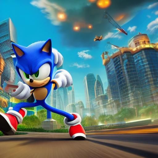 Sonic the Hedgehog: Pixar Style 3D Art