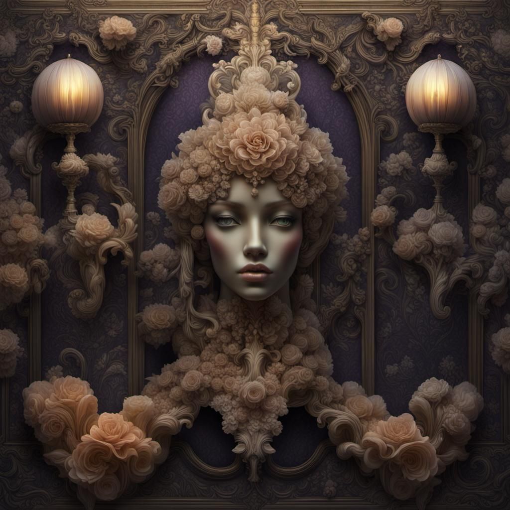 Glitchcore Fabric Art with Embossed Shadows