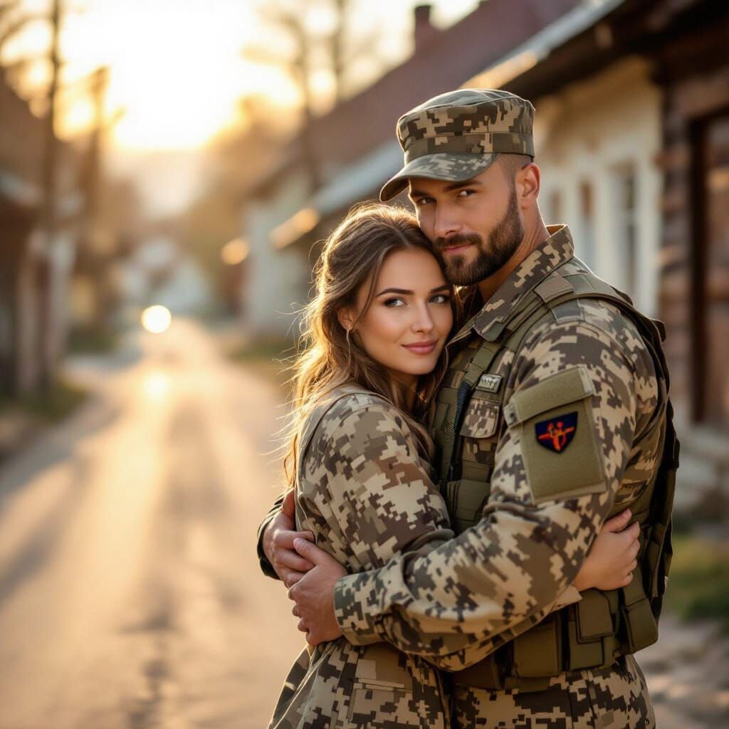 Ukrainian Soldier's Emotional Reunion with Wife