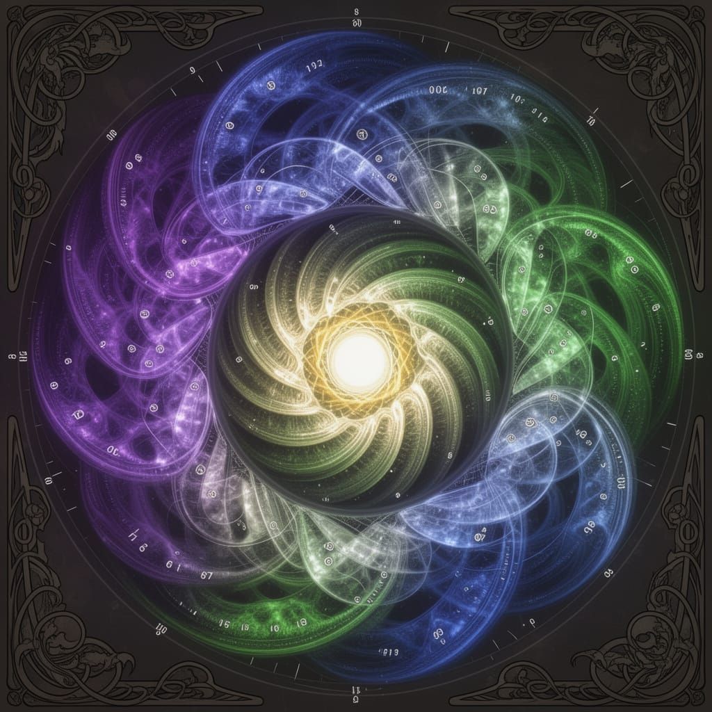 Mystical 12-Spiral Torus Lens With Energy Flow