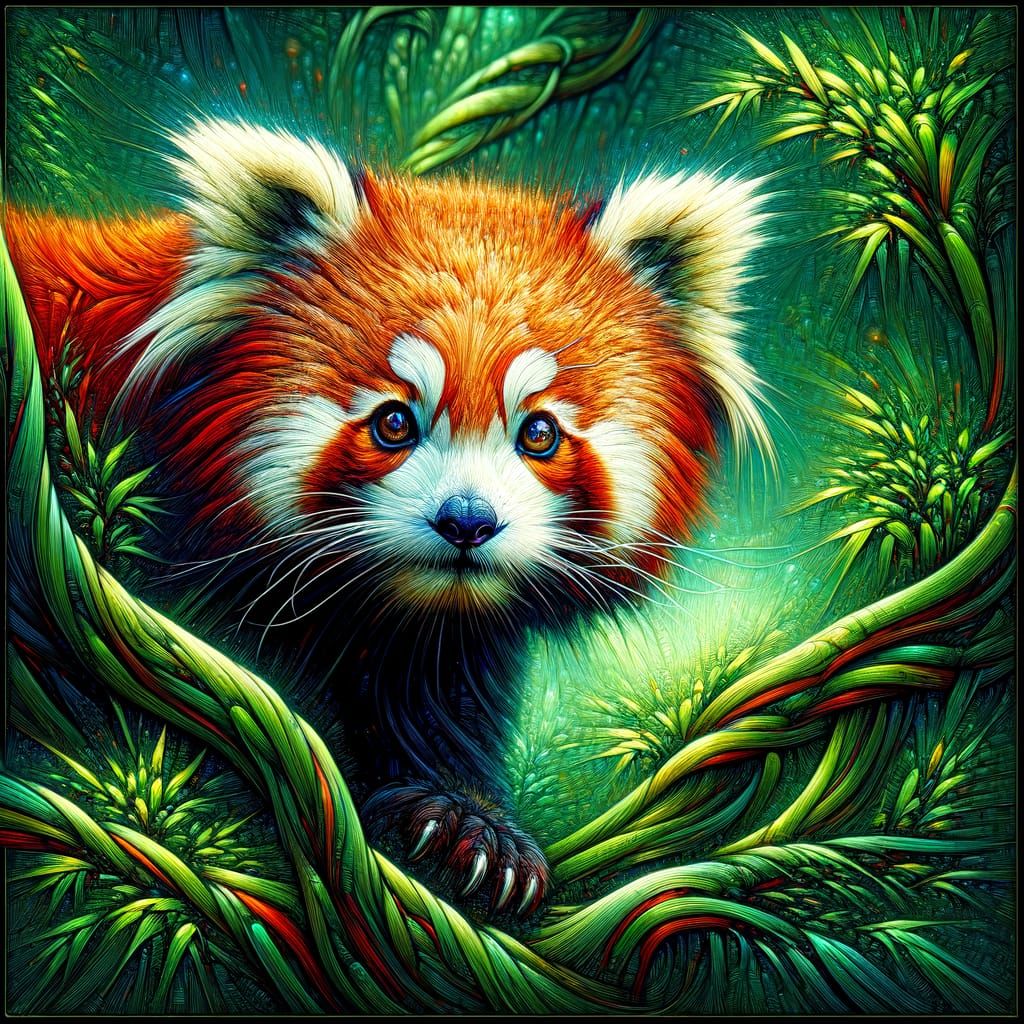Curious Red Panda