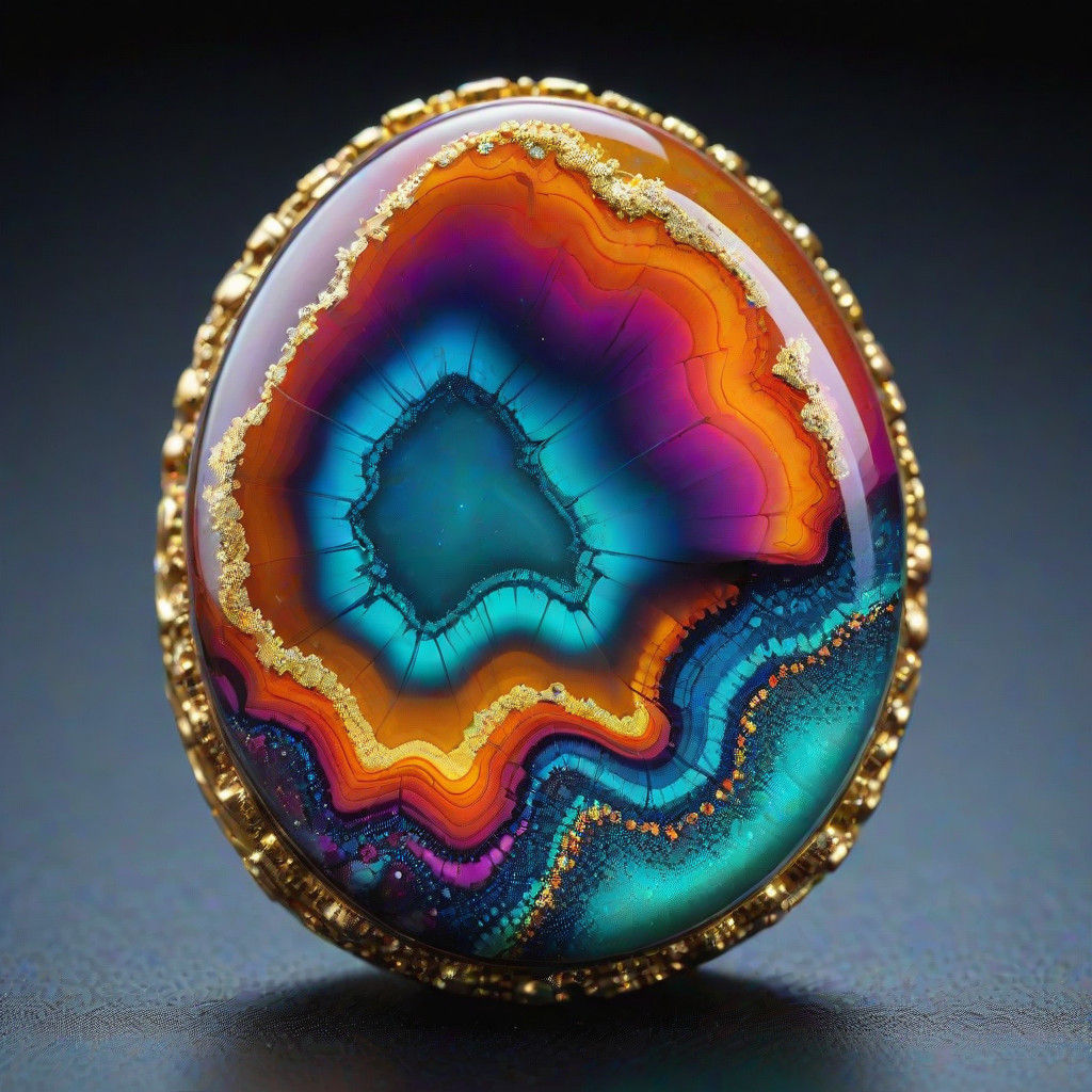 Vibrant Cabochon Stones in Close-Up Glory