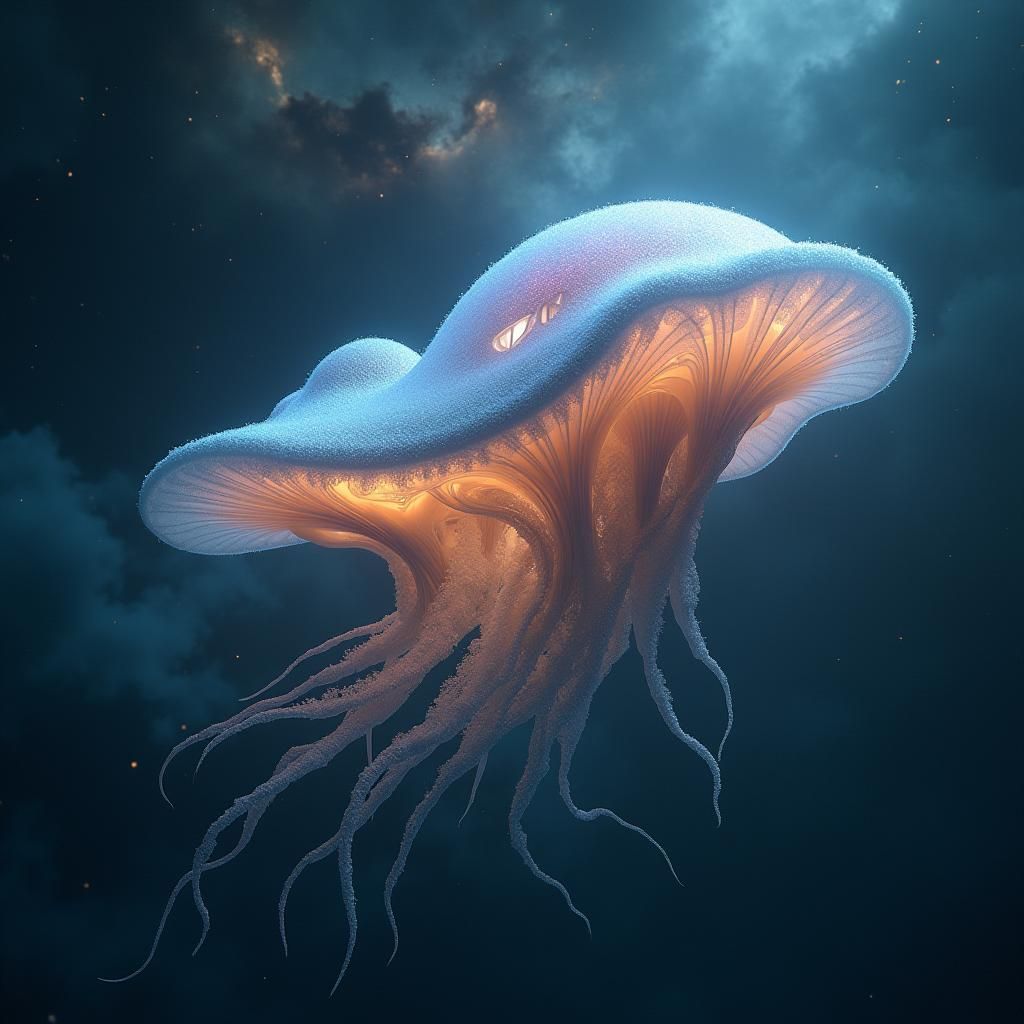 Jellyfish House in Space: A Digital Matte Painting