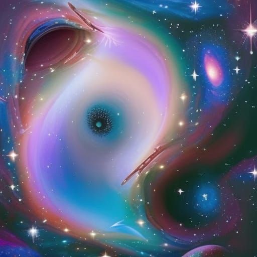 Cosmic Portal to Another Dimension in Pastel Tones