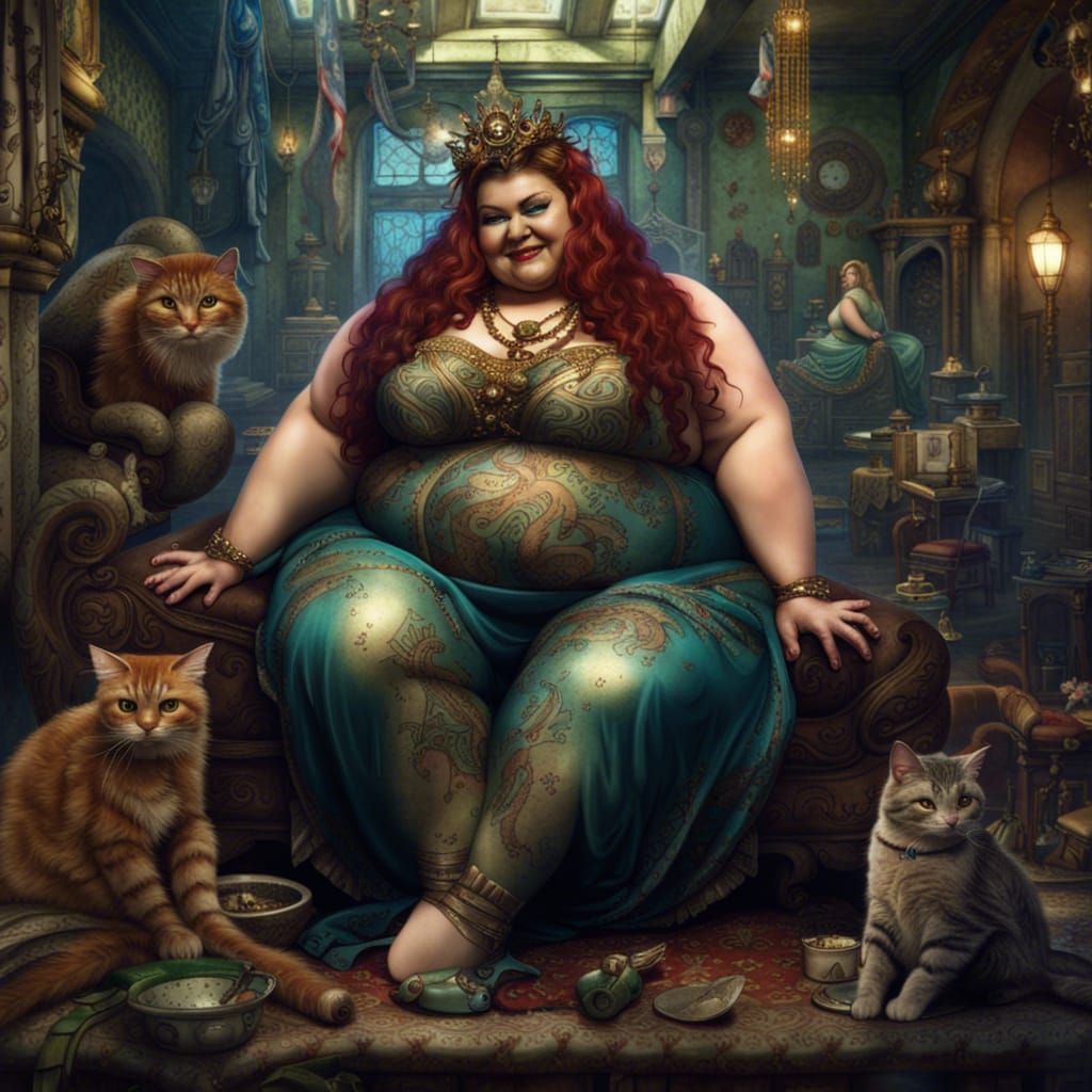 Punk Rock Plus Size Goddess Undine Digital Art