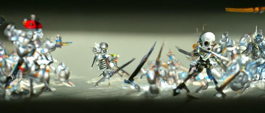 Knight Battles Skeletons: High-Resolution UI